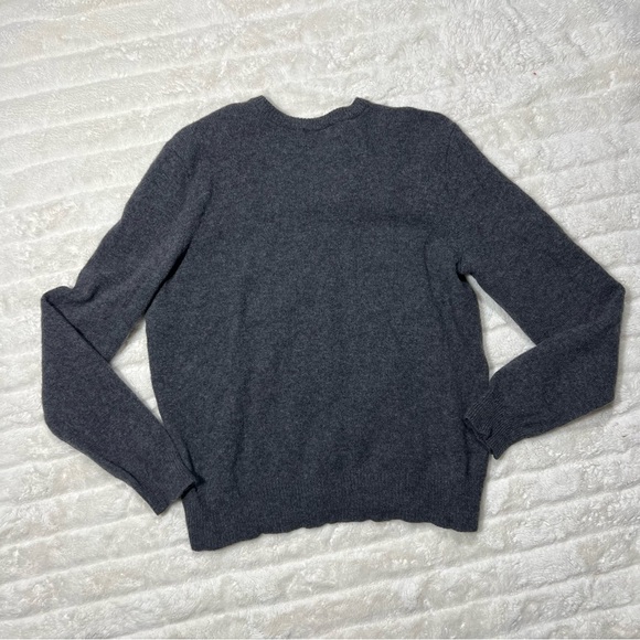 ❌SOLD❌Polo Ralph Lauren Charcoal Sweater Women's Large 100% Lambs Wool Pullover - Picture 4 of 4